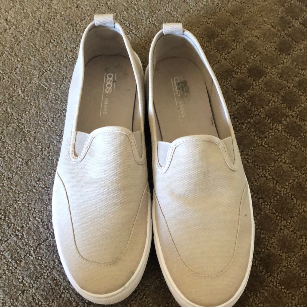 Gray slip on sneakers